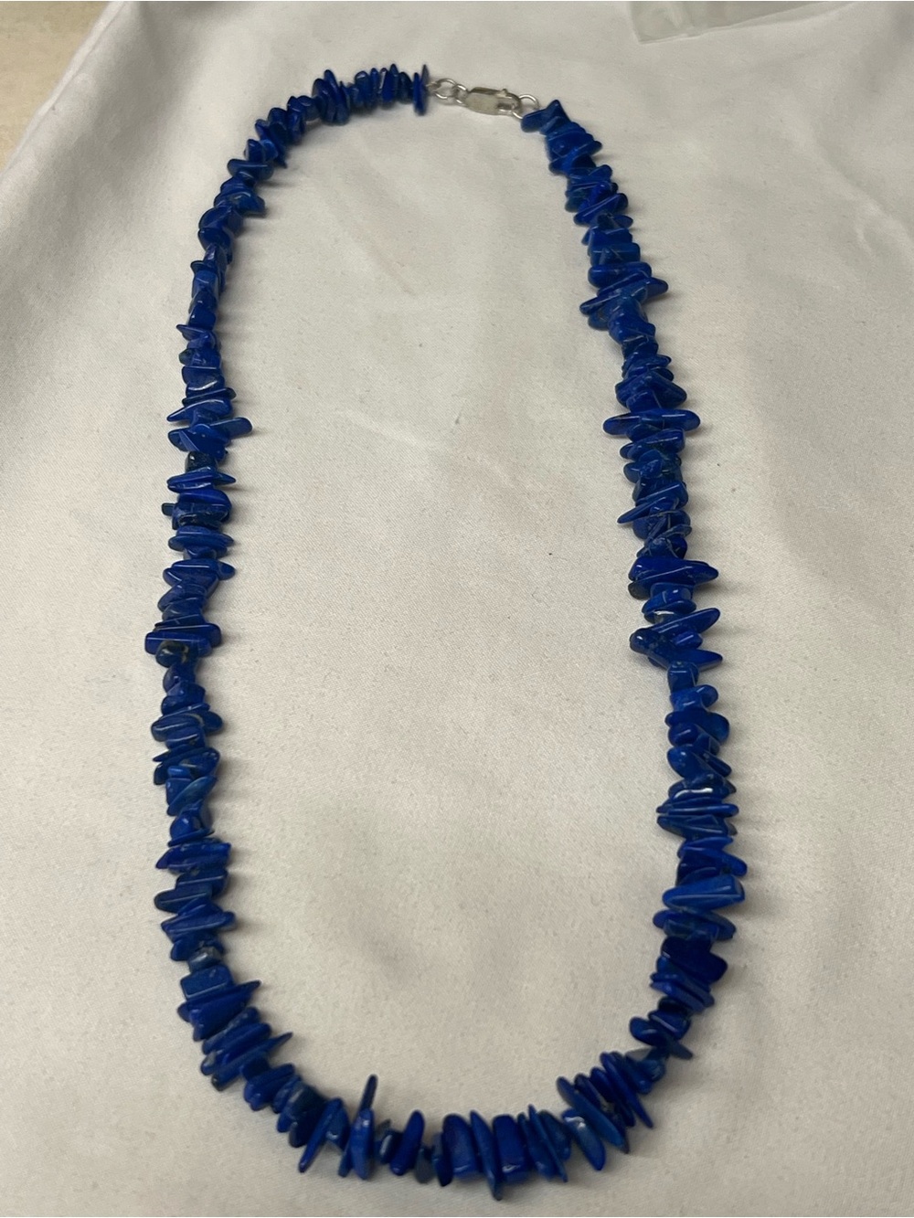 Blue lapis sterling silver necklace